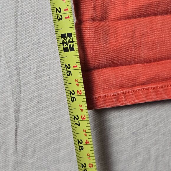 Bebe Jeans Womens 23 Orange Heartbreaker Skinny‎ Distressed Mid Rise Pockets - Picture 6 of 16